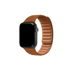 Curea Ceas Apple Watch California Leather Brown Seria 5/6/7/8/9 Ultra (Piele Maro) MOFT