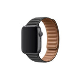 Curea Ceas Apple Watch Leather Black Seria 5/6/7/8/9 Ultra (Piele Neagra) MOFT