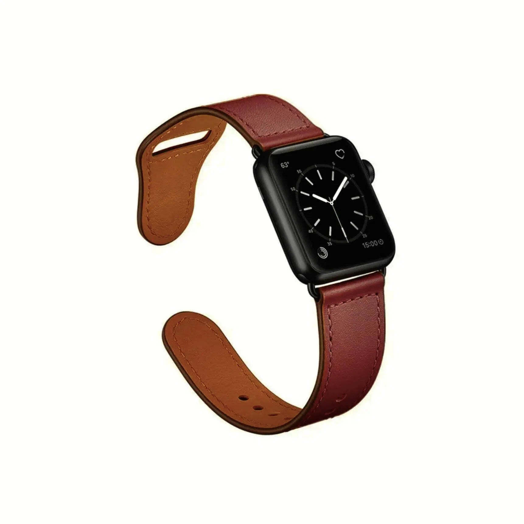 Curea Ceas Apple Watch Leather Coffee Brown Seria 5/6/7/8/9 Ultra MOFT