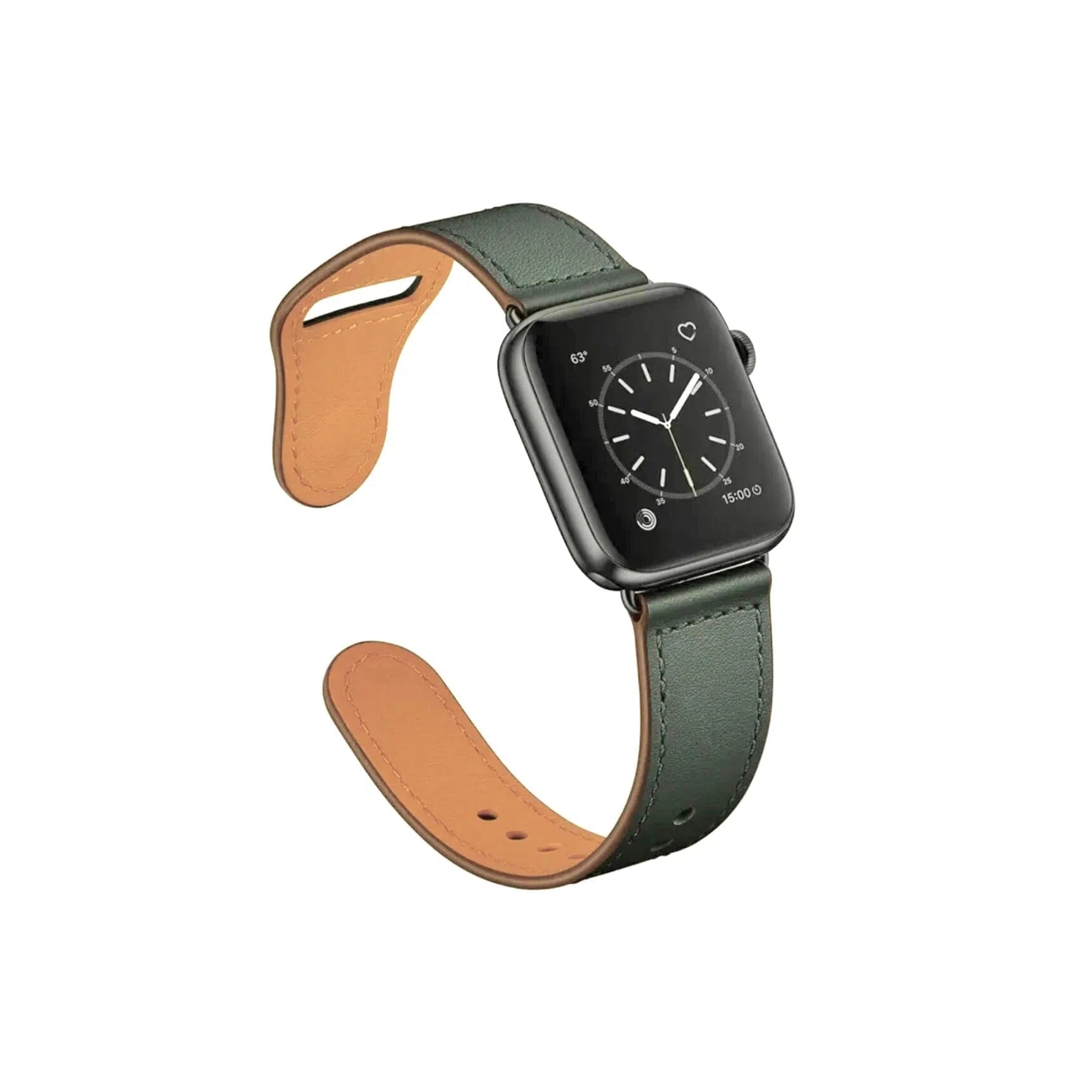 Curea Ceas Apple Watch Leather Green Seria 5/6/7/8/9 Ultra MOFT