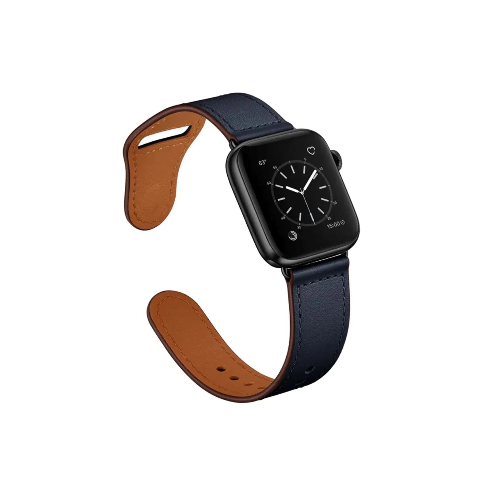 Curea Ceas Apple Watch Leather Navy Seria 5/6/7/8/9 Ultra MOFT