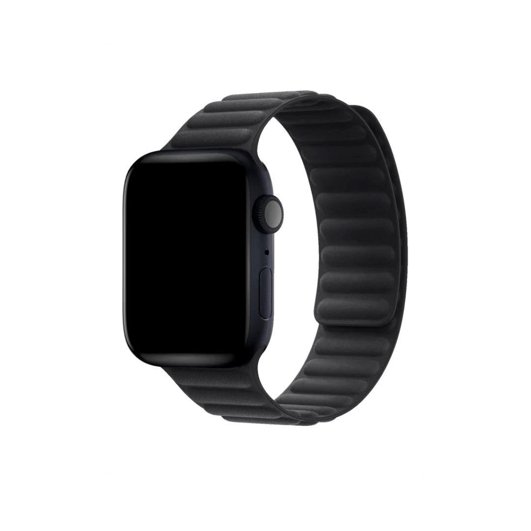 Curea Ceas Apple Watch Piele Întoarsă Suede Black Seria 5/6/7/8/9 Ultra MOFT