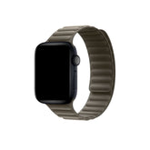 Curea Ceas Apple Watch Piele Întoarsă Suede Dark Taupe Seria 5/6/7/8/9 Ultra MOFT