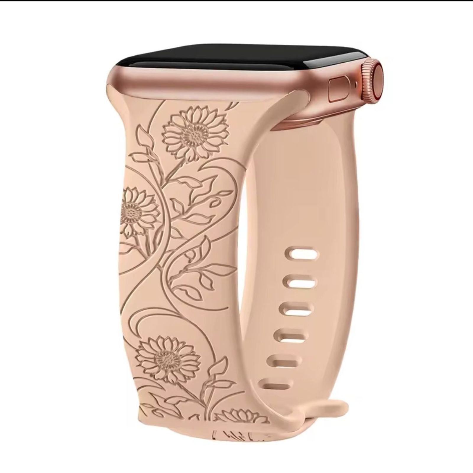 Curea Ceas Apple Watch Silicon Flowers Milk Tea Anca's Store