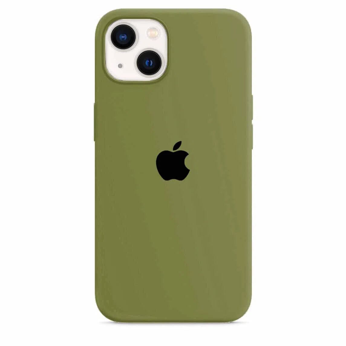 Husa Silicon pentru iPhone 13 Mini, Army Green MOFT