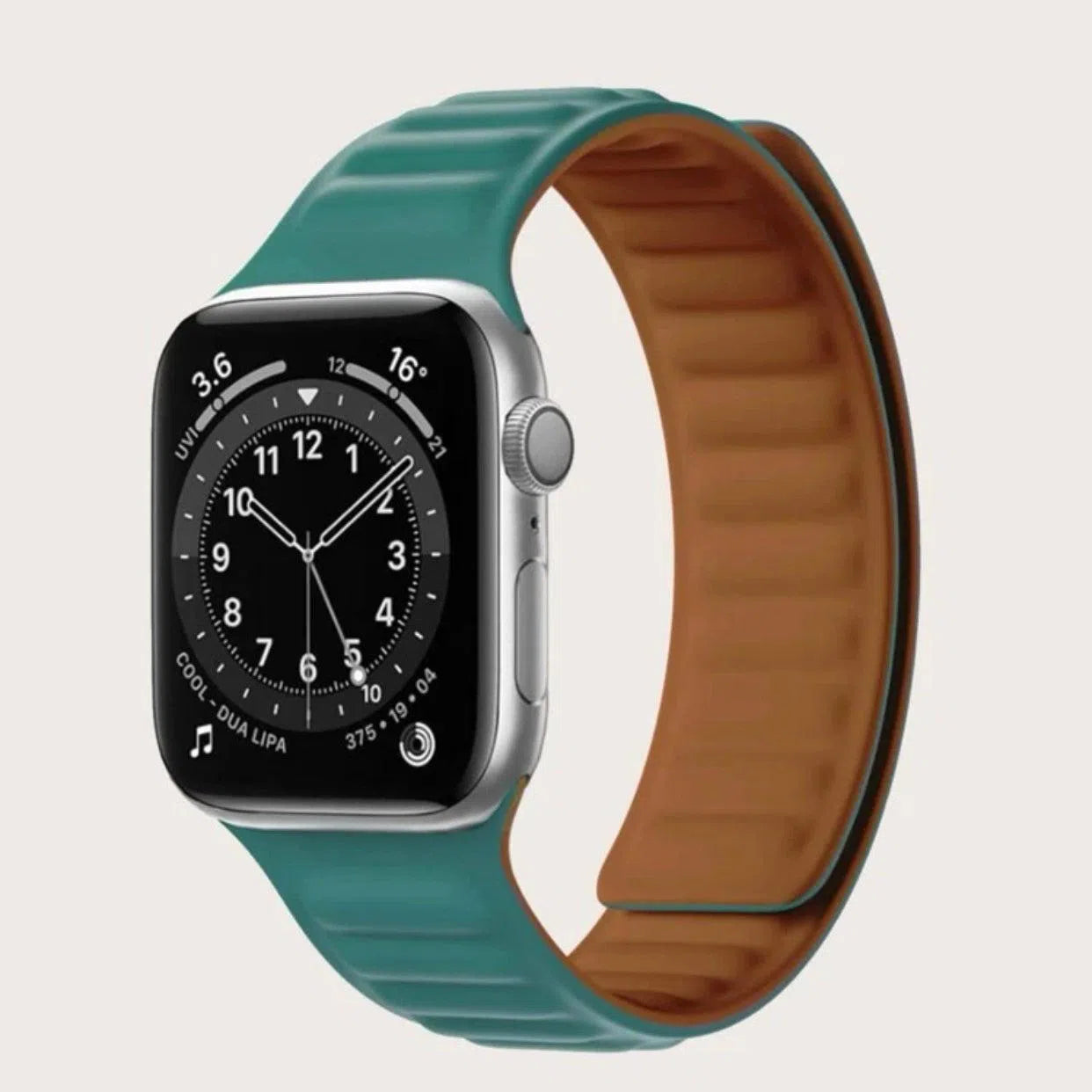 Curea Ceas Apple Watch California Silicone Green Seria 5/6/7/8/9 Ultra MOFT 