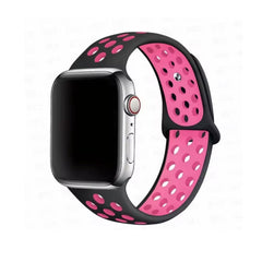 Curea Ceas Apple Watch Silicon Black Pink Anca's Store 