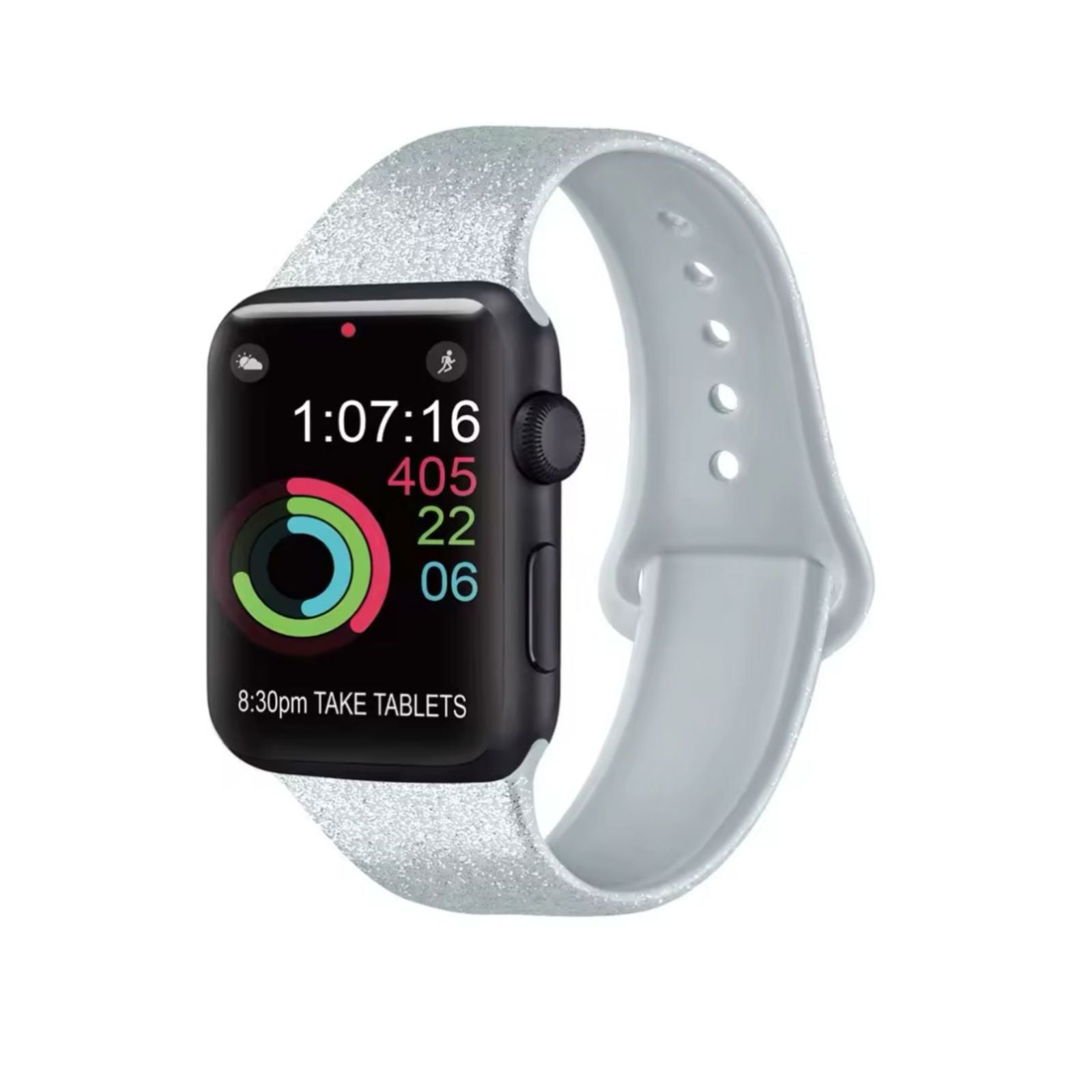 Curea Ceas Apple Watch Silicon Bling Silver Anca's Store 