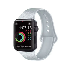Curea Ceas Apple Watch Silicon Bling Silver Anca's Store 