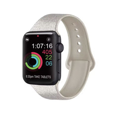 Curea Ceas Apple Watch Silicon Bling Silver-Gold Anca's Store 