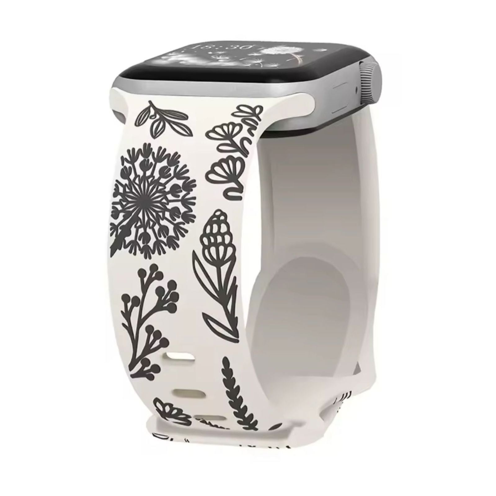 Curea Ceas Apple Watch Silicon Dandelion Star Black Anca's Store 