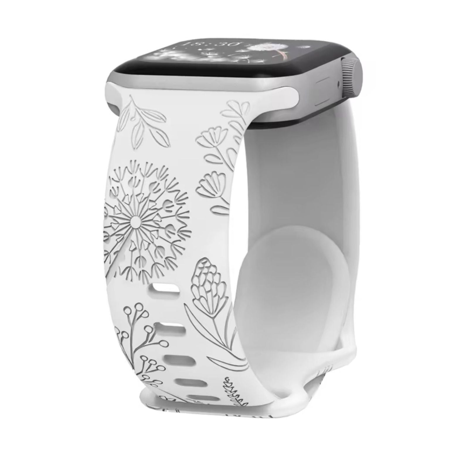 Curea Ceas Apple Watch Silicon Dandelion White Anca's Store 