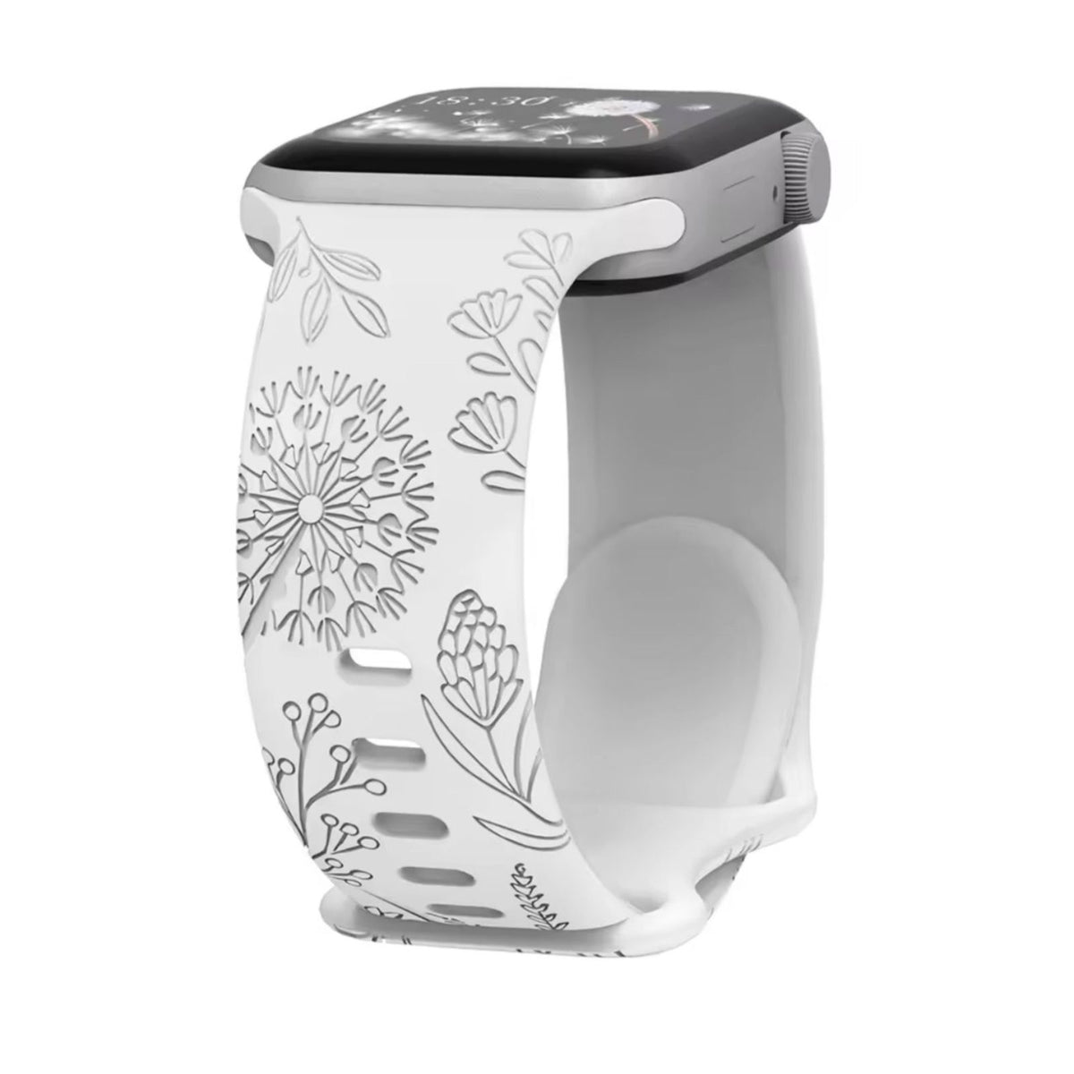 Curea Ceas Apple Watch Silicon Dandelion White Anca's Store 
