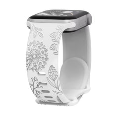 Curea Ceas Apple Watch Silicon Dandelion White Anca's Store 