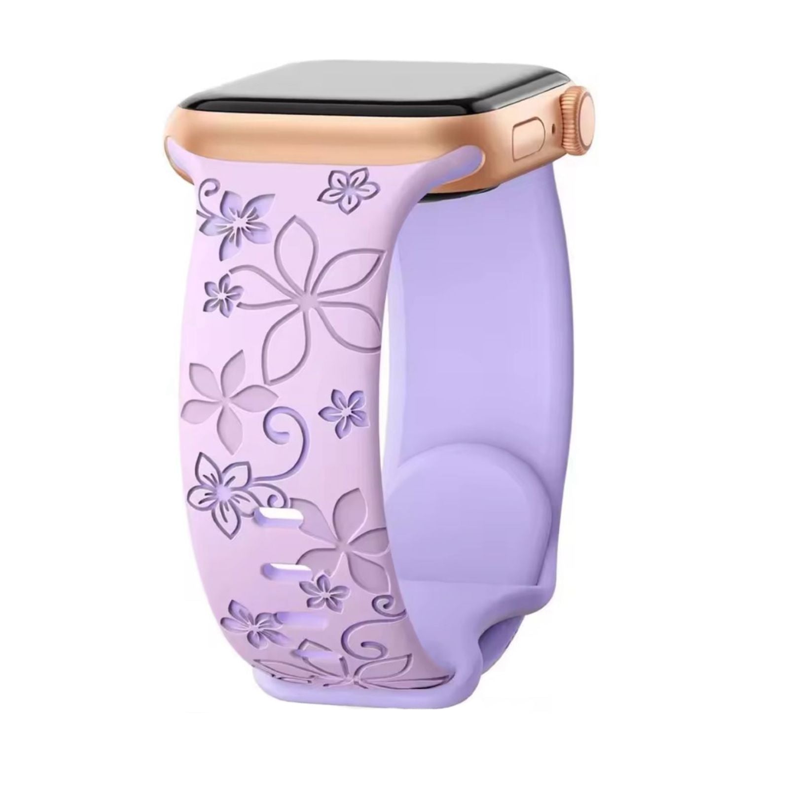 Curea Ceas Apple Watch Silicon Flower Purple Anca's Store 
