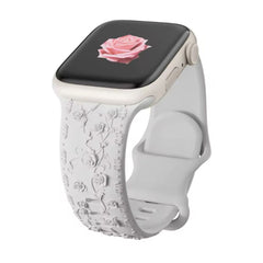 Curea Ceas Apple Watch Silicon Roses White Anca's Store 