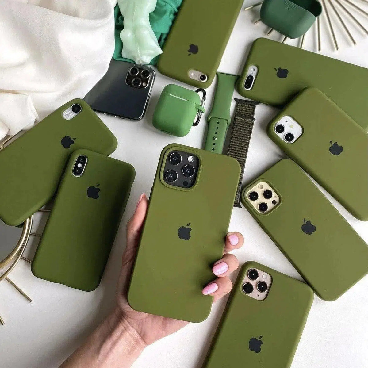 Husa Apple Silicone Case Army Green iPhone Anca's Store 