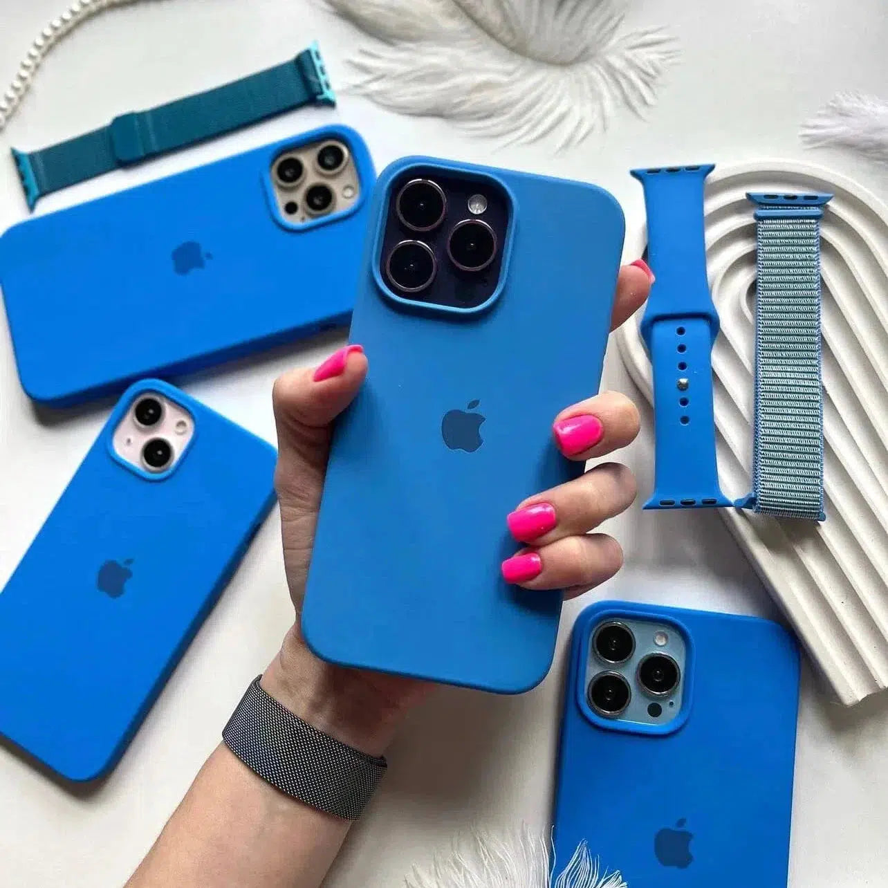 Husa Apple Silicone Case Blue Cobalt iPhone Anca's Store 