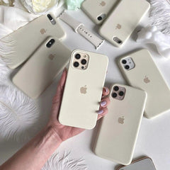 Husa Apple Silicone Case Cream iPhone Anca's Store 