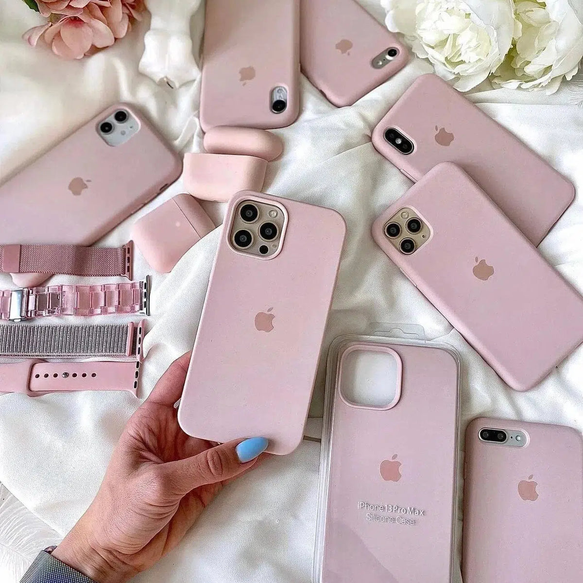 Husa iPhone Apple Silicone Case Pink Sand iPhone Anca's Store 