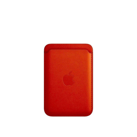Apple iPhone Leather Wallet MagSafe Bussines Red Anca's Store 