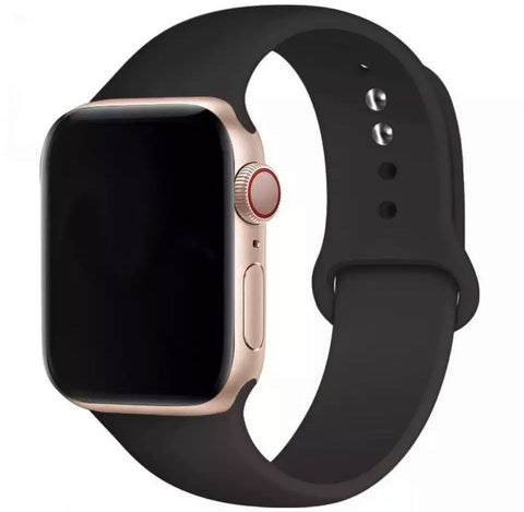 Apple Watchband Silicone Black Cocoa Anca's Store 