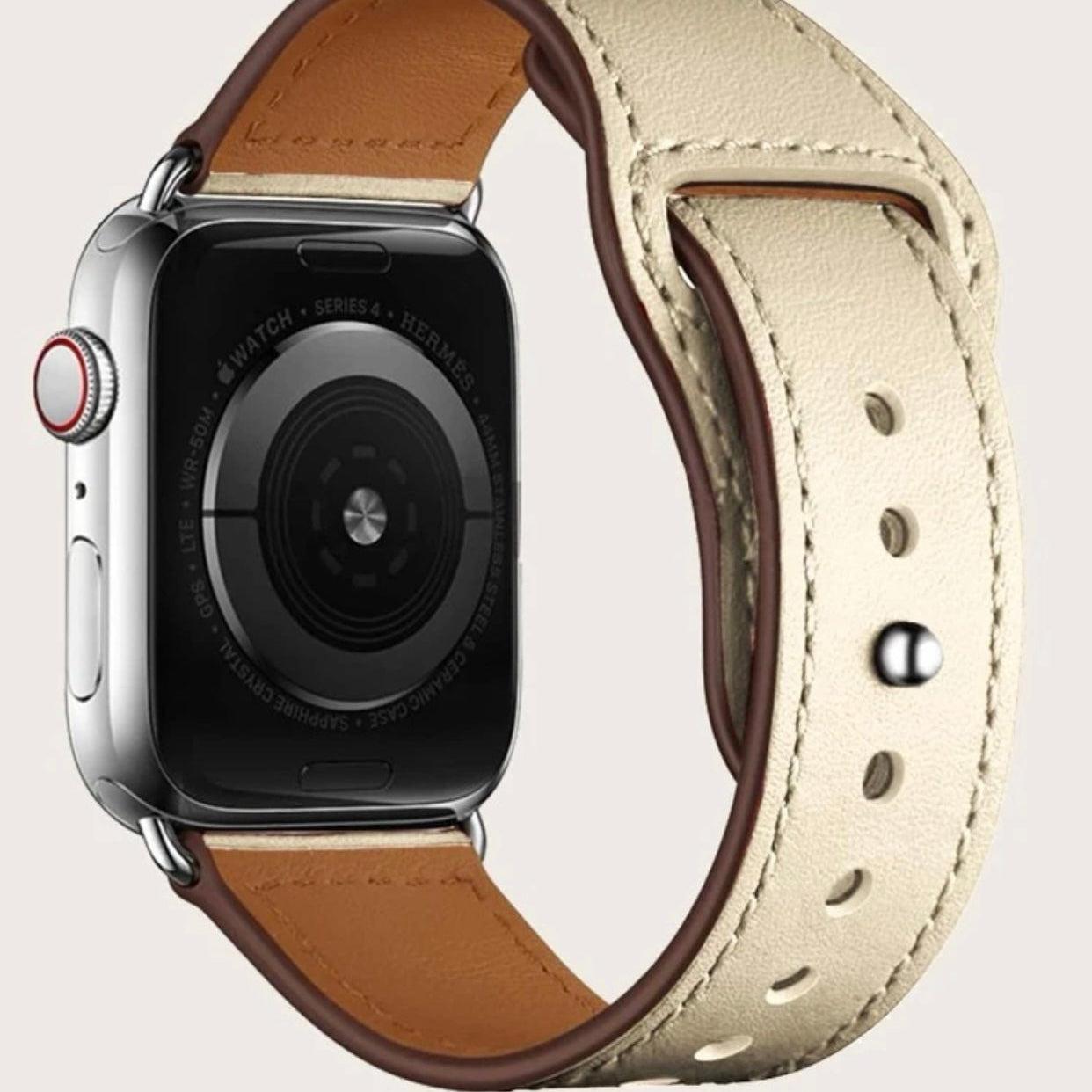 Curea Apple Watchband Leather Faded Gold MOFT 