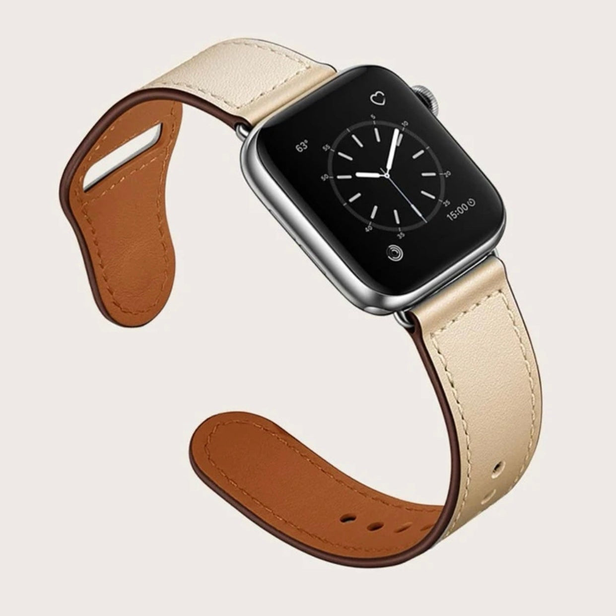 Curea Apple Watchband Leather Faded Gold MOFT 