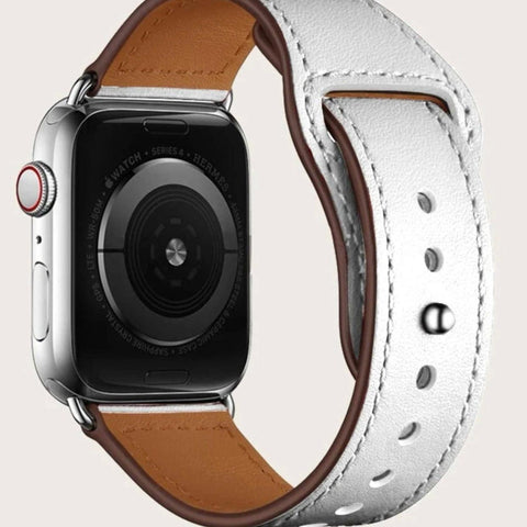 Curea Apple Watchband Leather Silver MOFT 