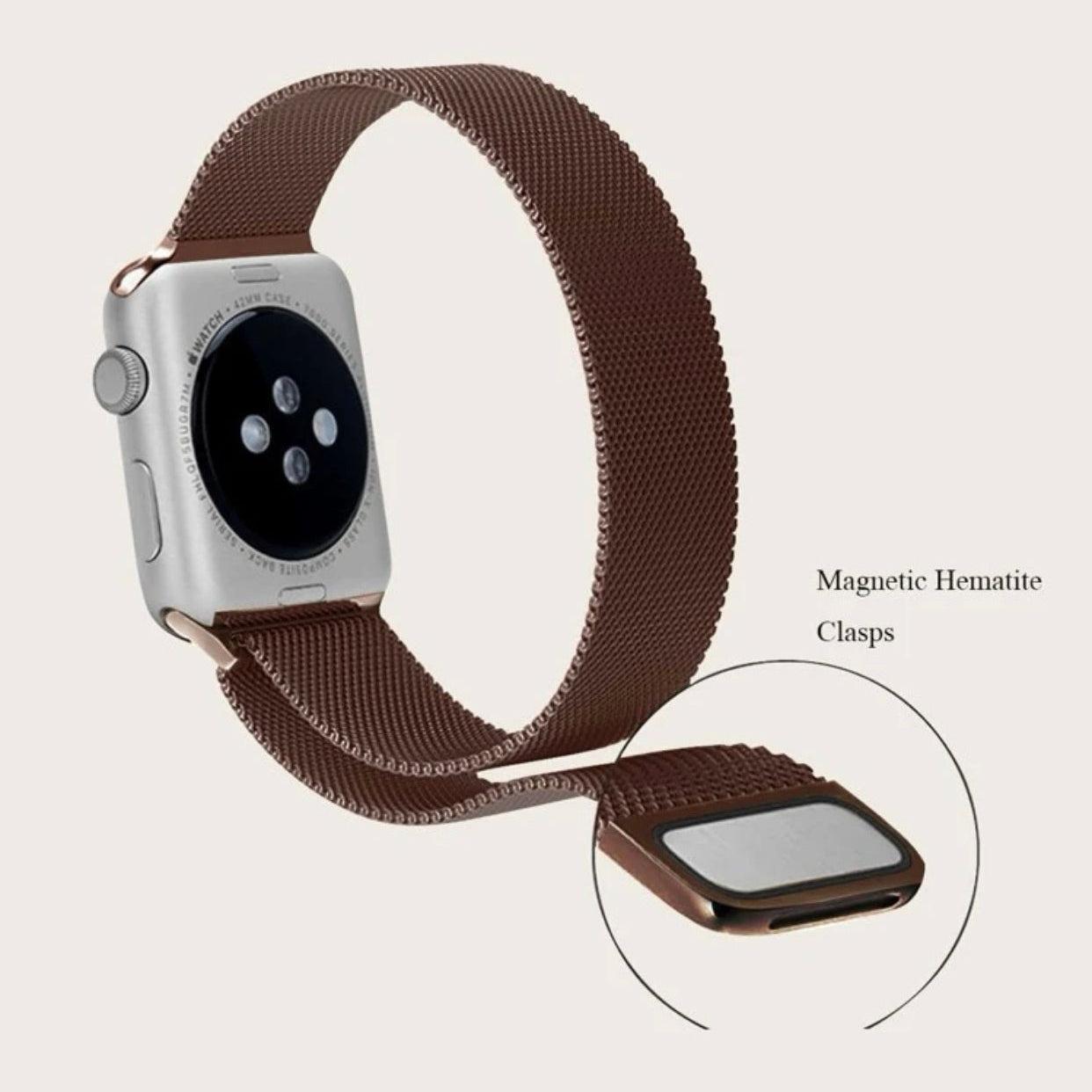 Curea Apple Watchband Milanese Brown Anca's Store 