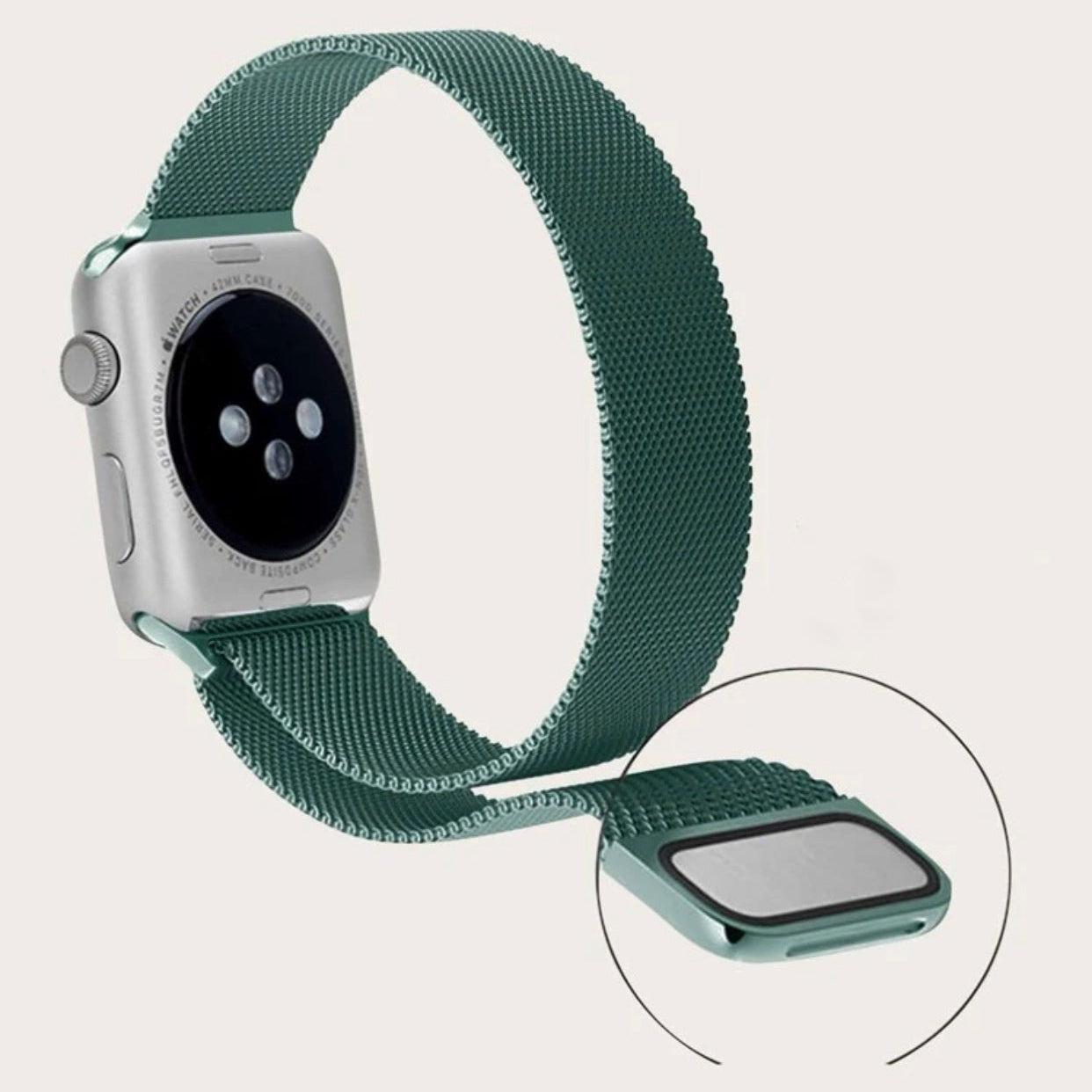 Curea Apple Watchband Milanese Green Anca's Store 