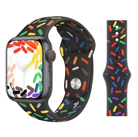 Curea Apple Watchband Silicone Black Pride MOFT 