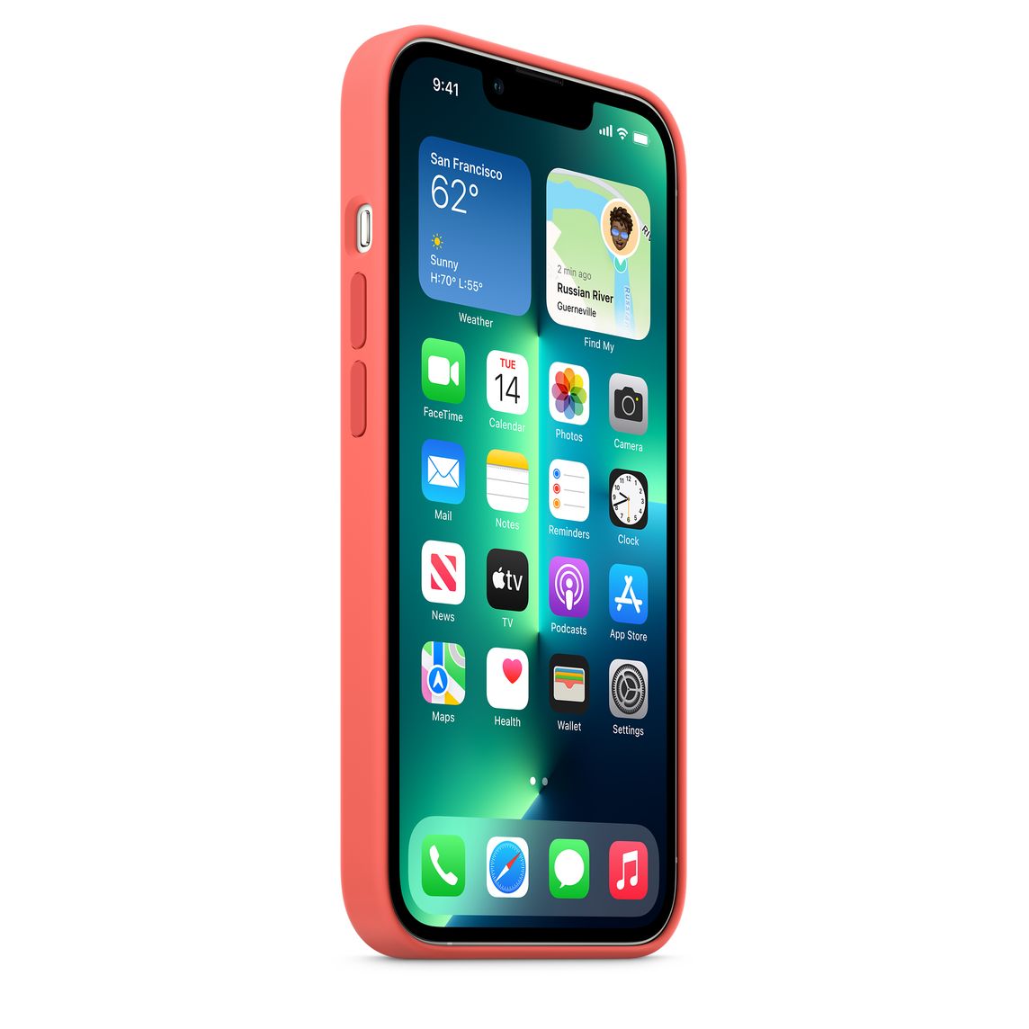 Husa Apple cu MagSafe Silicone Pink Pomelo MOFT 